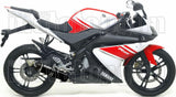 Complete Catalytic Exhaust System With Sound Certification Thunder Black Aluminium Carbon - Arrow Special Parts Compatible With Yamaha Yzf-R 125 (2008-2013)