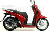 Complete Catalytic Exhaust System With Sound Certification Urban Black Aluminium Stainless Steel Black - Arrow Special Parts Compatible With Honda Sh 125 I Abs (2012-2016)