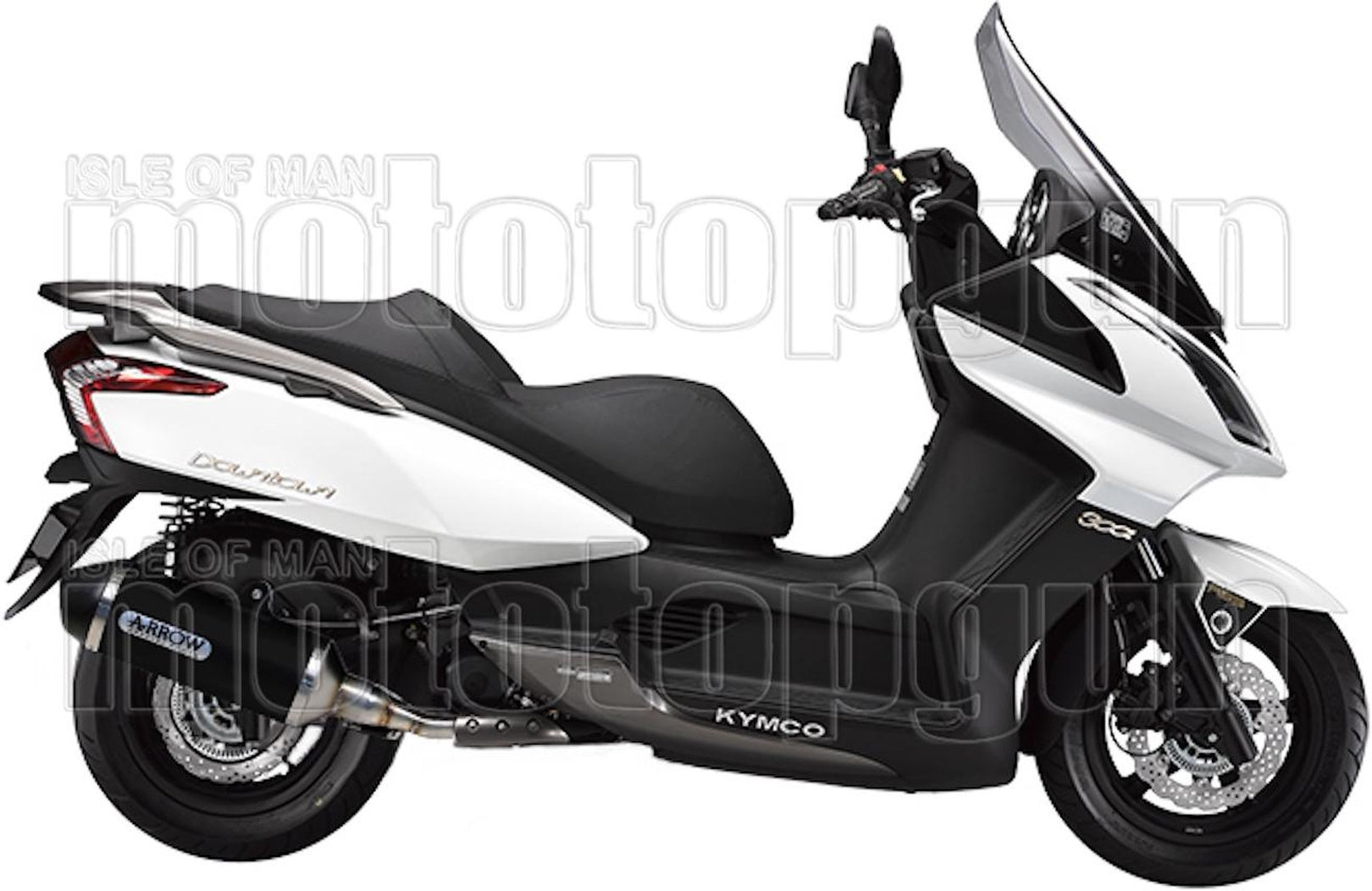 Complete Catalytic Exhaust System With Sound Certification Urban Black Aluminium Stainless Steel Black - Arrow Special Parts Compatible With Kymco Downtown 125 I (2009-2016)