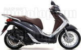 Complete Catalytic Exhaust System With Sound Certification Urban Black Aluminium Stainless Steel Black - Arrow Special Parts Compatible With Piaggio Medley 125 (2016-2019)