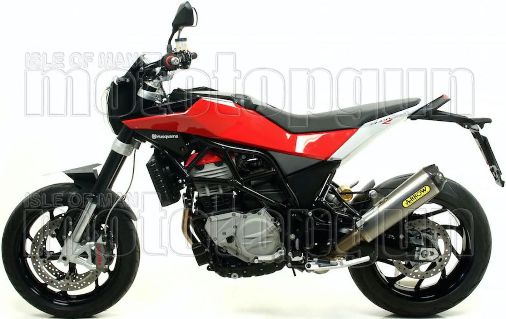 Exhaust Tip With Noise Certification Works Titanium Carbon - Arrow Special Parts Compatible With Husqvarna Nuda 900 R (2012-2013)