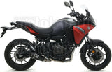 Complete Catalytic Exhaust System With Sound Certification Works Black Nichrom Carbon - Arrow Special Parts Compatible With Yamaha Mt-07 (2021-2024)