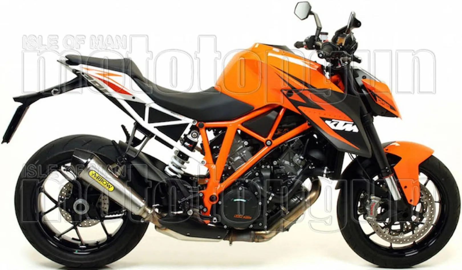 Non-Catalytic Exhaust Tip With Sound Certification X-Kone Nichrom Carbon - Arrow Special Parts Compatible With Ktm 1290 Superduke Gt (2017-2024)