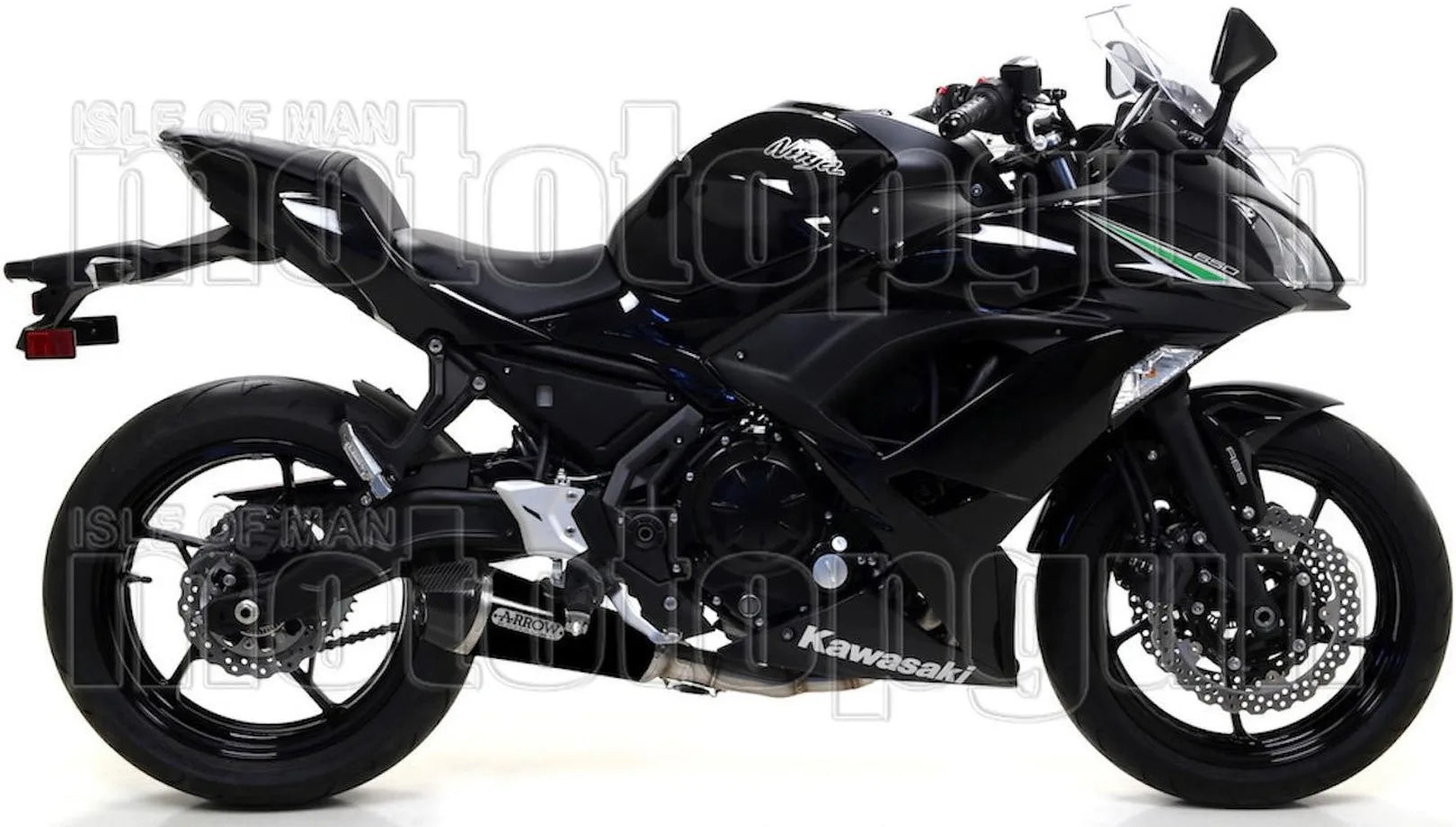 Complete Non-Catalytic Exhaust System With Sound Certification X-Kone Black Nichrom Carbon - Arrow Special Parts Compatible With Kawasaki Z 650 (2017-2020)