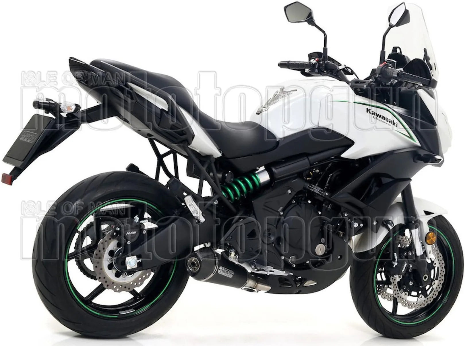 Complete Non-Catalytic Exhaust System With Sound Certification X-Kone Black Nichrom Carbon - Arrow Special Parts Compatible With Kawasaki Versys 650 (2017-2022)