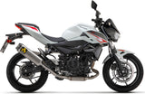 Complete Non-Catalytic Exhaust System With Sound Certification Indy-Race Black Aluminium Carbon - Arrow Special Parts Compatible With Kawasaki Z 400 (2023)