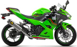 Complete Non-Catalytic Exhaust System With Sound Certification Indy-Race Black Aluminium Carbon - Arrow Special Parts Compatible With Kawasaki Ninja 400 (2023)