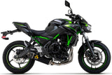 Complete Catalytic Exhaust System With Sound Certification Indy-Race Black Aluminium Carbon - Arrow Special Parts Compatible With Kawasaki Z 650 (2021-2023)