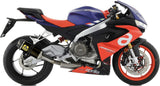 Complete Non-Catalytic Exhaust System With Sound Certification Indy-Race Black Aluminium Carbon - Arrow Special Parts Compatible With Aprilia Rs 660 (2020-2024)
