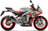 Complete Non-Catalytic Exhaust System With Sound Certification Indy-Race Black Aluminium Carbon - Arrow Special Parts Compatible With Aprilia Tuono 660 (2021-2024)