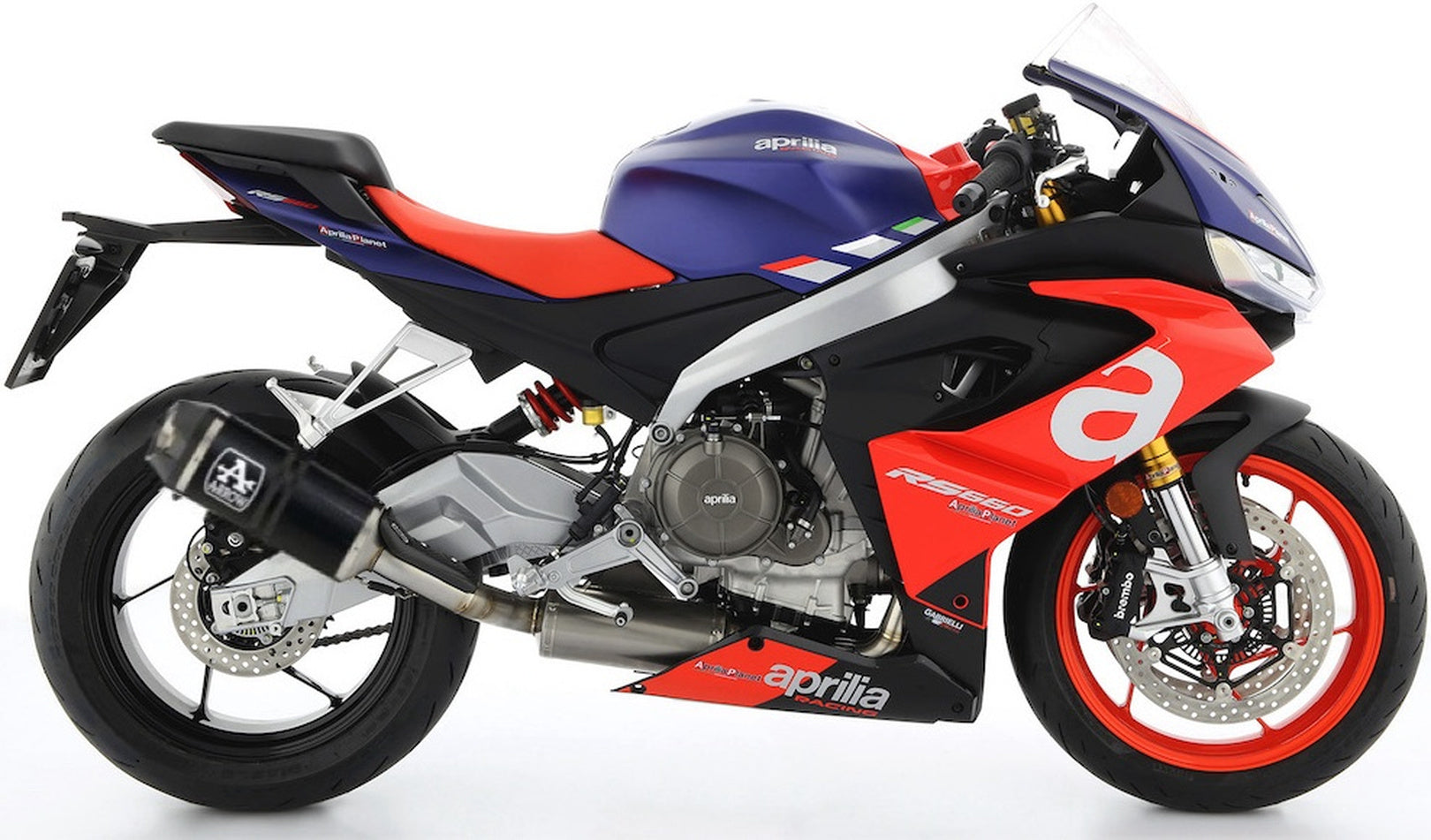 Complete Catalytic Exhaust System With Sound Certification Indy-Race Carbon Carbon - Arrow Special Parts Compatible With Aprilia Rs 660 (2020-2024)