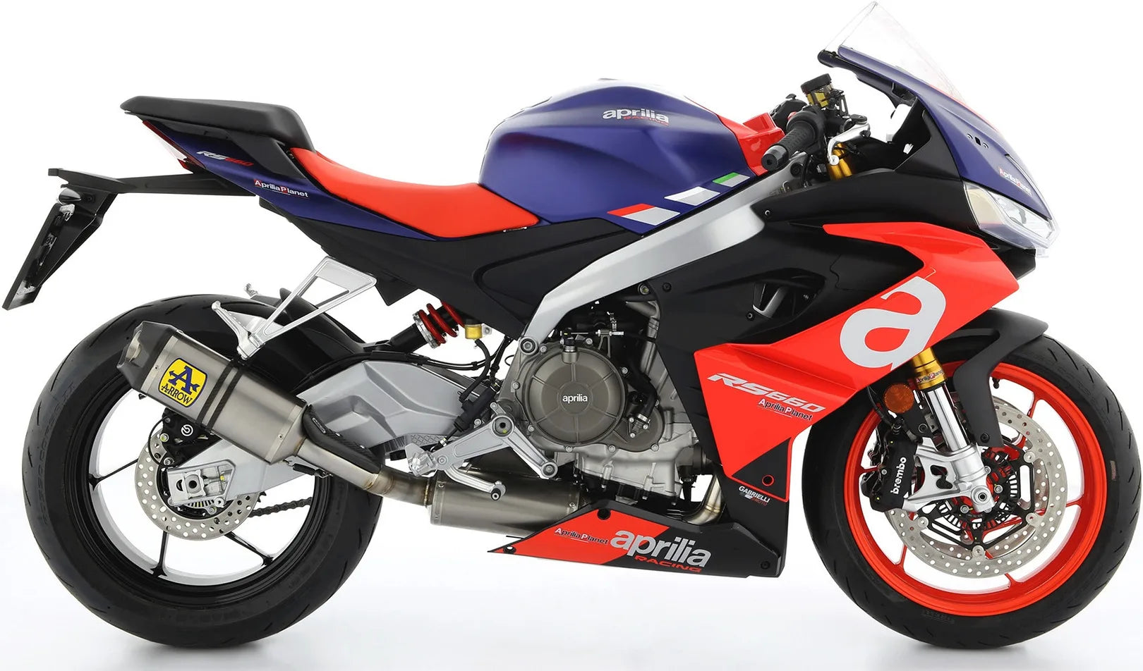 Complete Non-Catalytic Exhaust System With Sound Certification Indy-Race Titanium Carbon - Arrow Special Parts Compatible With Aprilia Tuono 660 (2021-2024)