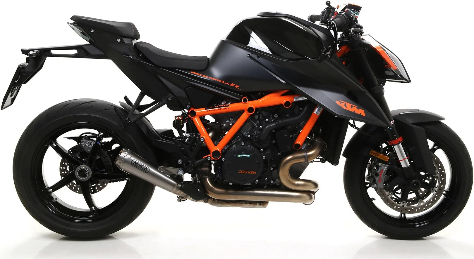 Exhaust Tip With Noise Certification Pro-Race Nichrom Stainless Steel - Arrow Special Parts Compatible With Ktm 1290 Superduke R (2020-2023)