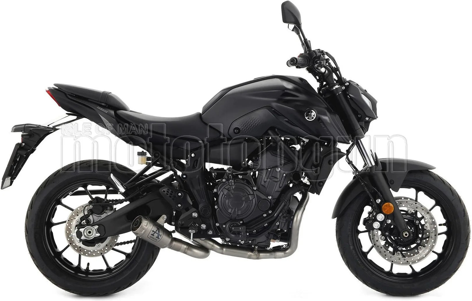 Complete Exhaust System Without Catalytic Converter And Without Sound Certification Pro-Race Titanium Titanium - Arrow Special Parts Compatible With Yamaha Mt-07 (2021-2024)