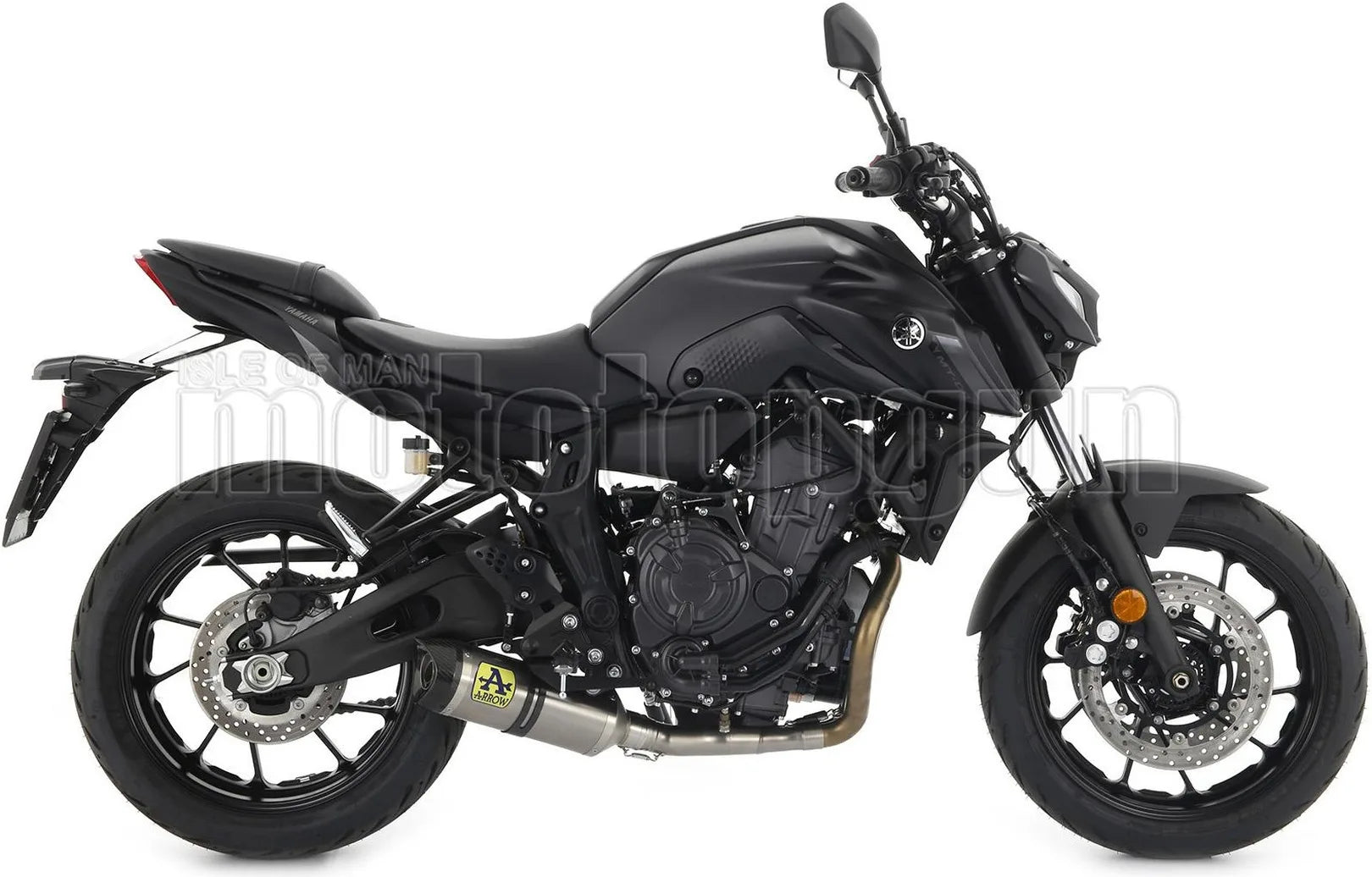 Complete Catalytic Exhaust System With Sound Certification Thunder Titanium Carbon - Arrow Special Parts Compatible With Yamaha Mt-07 (2021-2024)