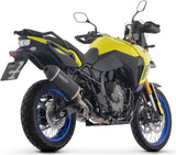 Complete Non-Catalytic Exhaust System With Sound Certification Explorer Black Aluminium Carby End Cap - Arrow Special Parts Compatible With Suzuki V-Strom 800 De (2025-2026)