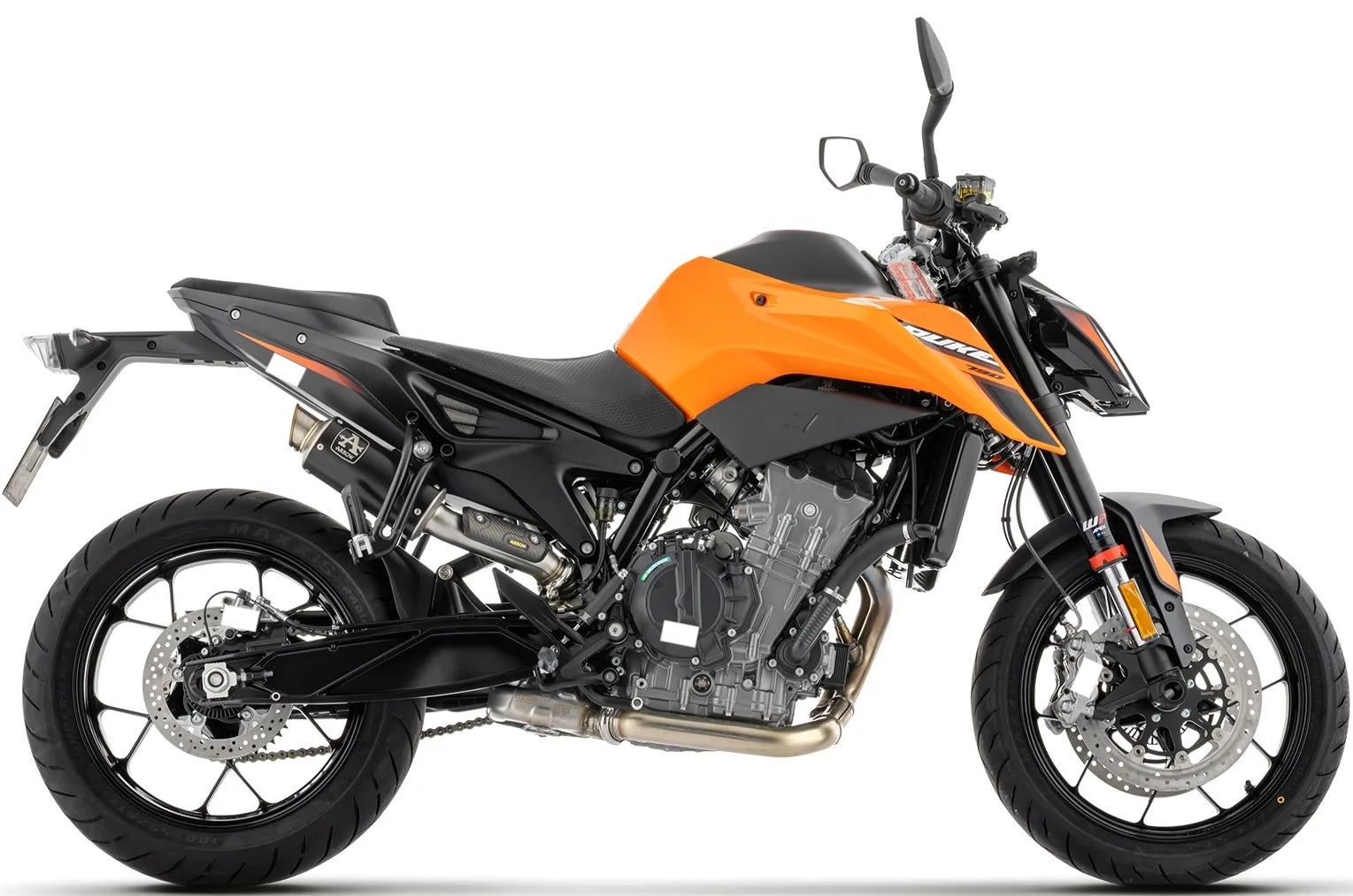 Exhaust Tip Without Sound Certification Gp2 Gp-2 Black Nichrom - Arrow Special Parts Compatible With Ktm 790 Duke (2025-2026)