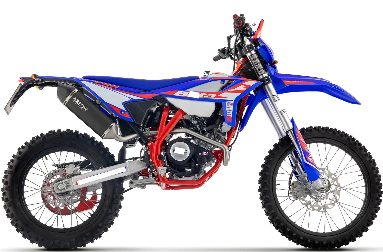 Complete Non-Catalytic Exhaust System With Sound Certification Icon Black Aluminium - Arrow Special Parts Compatible With Beta Rr 125 4T Enduro - Motard (2024-2025)