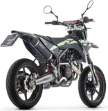 Complete Non-Catalytic Exhaust System With Sound Certification Icon Black Aluminium Carby End Cap - Arrow Special Parts Compatible With Fantic Motor Xmf 125 (2025-2026)