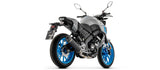 Complete Exhaust System Without Catalytic Converter And Without Sound Certification Icon Black Aluminium Carby End Cap - Arrow Special Parts Compatible With Yamaha Mt-125 (2025-2026)