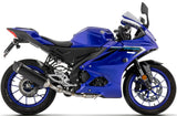 Complete Exhaust System Without Catalytic Converter And Without Sound Certification Icon Black Aluminium Carby End Cap - Arrow Special Parts Compatible With Yamaha Mt-125 (2025-2026)