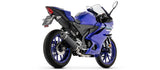 Complete Exhaust System Without Catalytic Converter And Without Sound Certification Icon Black Aluminium Carby End Cap - Arrow Special Parts Compatible With Yamaha Yzf R125 (2025-2026)