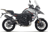Complete Non-Catalytic Exhaust System With Sound Certification Indy Race Black Aluminium Carby End Cap - Arrow Special Parts Compatible With Benelli Trk 702 - X (2025-2026)