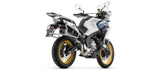 Complete Non-Catalytic Exhaust System With Sound Certification Indy-Race Evo Black Aluminium Carby End Cap - Arrow Special Parts Compatible With Cfmoto 700 Mt Adventure (2025-2026)
