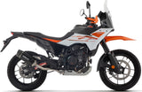 Complete Non-Catalytic Exhaust System With Sound Certification Indy-Race Evo Black Aluminium Carby End Cap - Arrow Special Parts Compatible With Ktm 390 Adventure R (2025-2026)