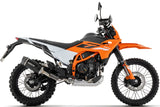 Complete Non-Catalytic Exhaust System With Sound Certification Black Aluminium Carby End Cap - Arrow Special Parts Compatible With Ktm 390 Enduro R (2025-2026)
