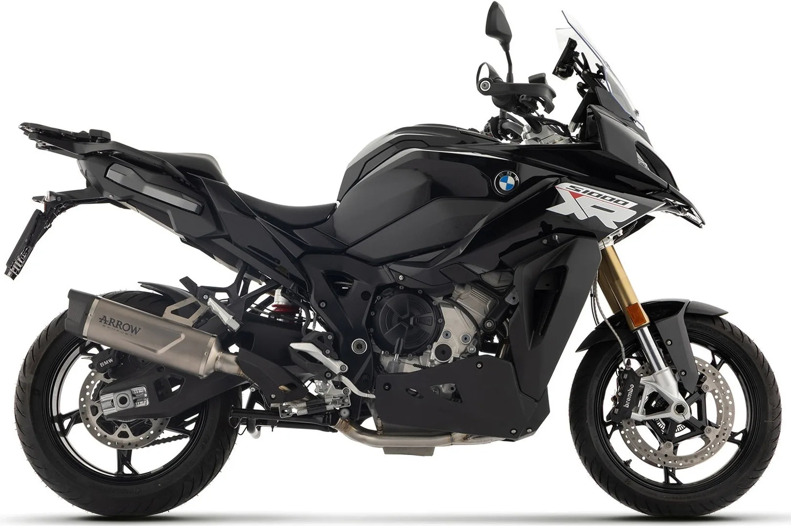 Complete Non-Catalytic Exhaust System With Sound Certification Indy-Race Evo Titanium Carby End Cap - Arrow Special Parts Compatible With Bmw S 1000 Xr (2024-2026)
