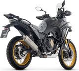 Complete Non-Catalytic Exhaust System With Sound Certification Indy-Race Evo Black Aluminium Carby End Cap - Arrow Special Parts Compatible With Voge Valico 800 Dsx Rally (2025-2026)