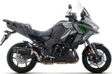 Complete Non-Catalytic Exhaust System With Sound Certification Indy-Race Evo Black Aluminium Carby End Cap - Arrow Special Parts Compatible With Kawasaki Versys 1100 (2025-2026)