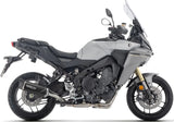 Complete Catalytic Exhaust System With Sound Certification Indy-Race Evo Black Aluminium Carby End Cap - Arrow Special Parts Compatible With Yamaha Tracer 9 (2025-2026)