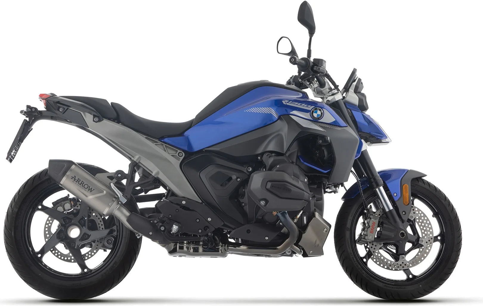 Complete Non-Catalytic Exhaust System With Sound Certification Indy-Race Evo Titanium Carby End Cap - Arrow Special Parts Compatible With Bmw R 1300 Rs (2025-2026)