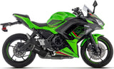 Complete Non-Catalytic Exhaust System With Sound Certification Indy-Race Evo Black Aluminium Carby End Cap - Arrow Special Parts Compatible With Kawasaki Ninja 650 (2024-2026)