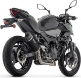 Complete Non-Catalytic Exhaust System With Sound Certification Indy-Race Evo Black Aluminium Carbon - Arrow Special Parts Compatible With Kawasaki Z 500 (2024-2026)