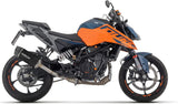 Complete Non-Catalytic Exhaust System With Sound Certification Indy-Race Black Aluminium Carbon - Arrow Special Parts Compatible With Ktm 125 Duke (2024-2026)