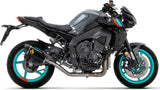 Exhaust Tip With Noise Certification Indy-Race Black Aluminium Carbon - Arrow Special Parts Compatible With Yamaha Mt-10 (2022-2024)