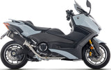 Complete Exhaust System Without Catalytic Converter And Without Sound Certification Indy-Race Black Titanium Carby End Cap - Arrow Special Parts Compatible With Yamaha T-Max 560 (2025-2026)