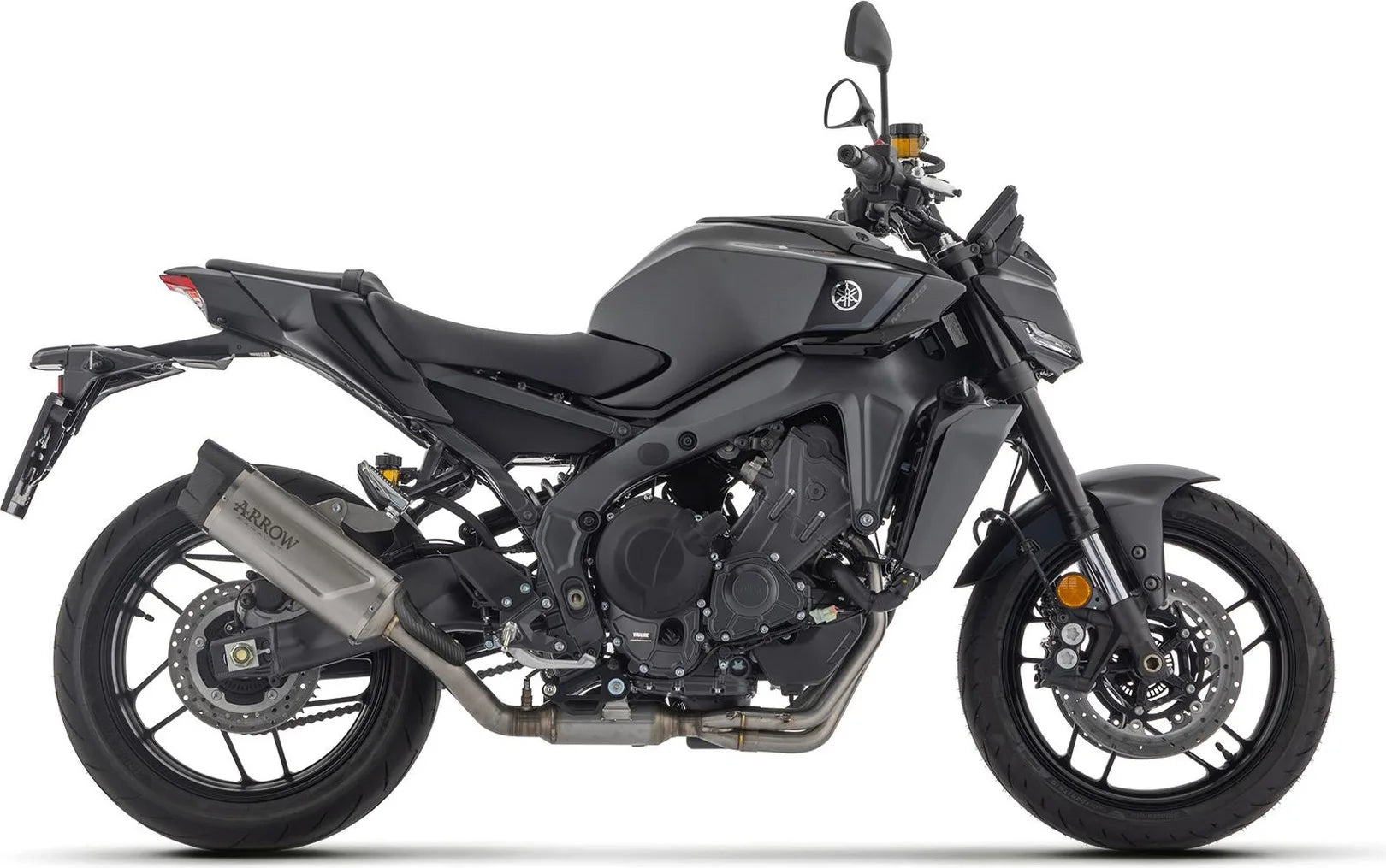 Complete Exhaust System Without Catalytic Converter And Without Sound Certification Indy-Race Evo Titanium Carbon - Arrow Special Parts Compatible With Yamaha Mt-09 Sp (2024-2026)