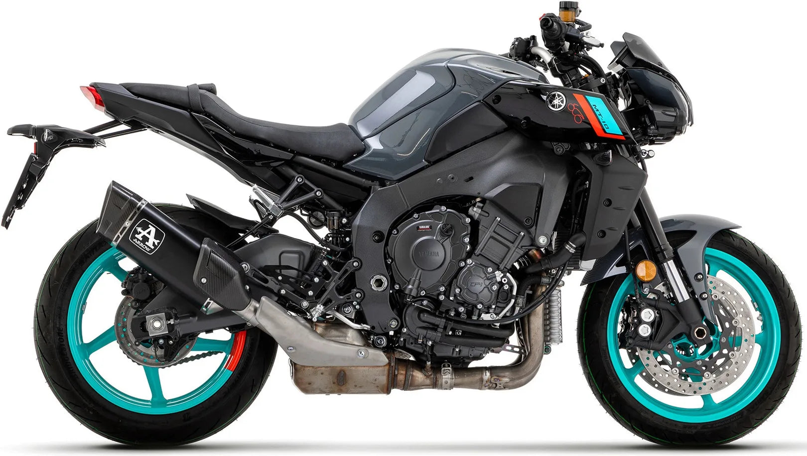 Complete Exhaust System Without Catalytic Converter And Without Sound Certification Pista Black Titanium Carbon - Arrow Special Parts Compatible With Yamaha Mt-10 (2022-2024)