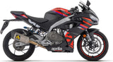 Complete Catalytic Exhaust System With Sound Certification Pista Titanium Carbon - Arrow Special Parts Compatible With Aprilia Rs 457 (2024-2025)