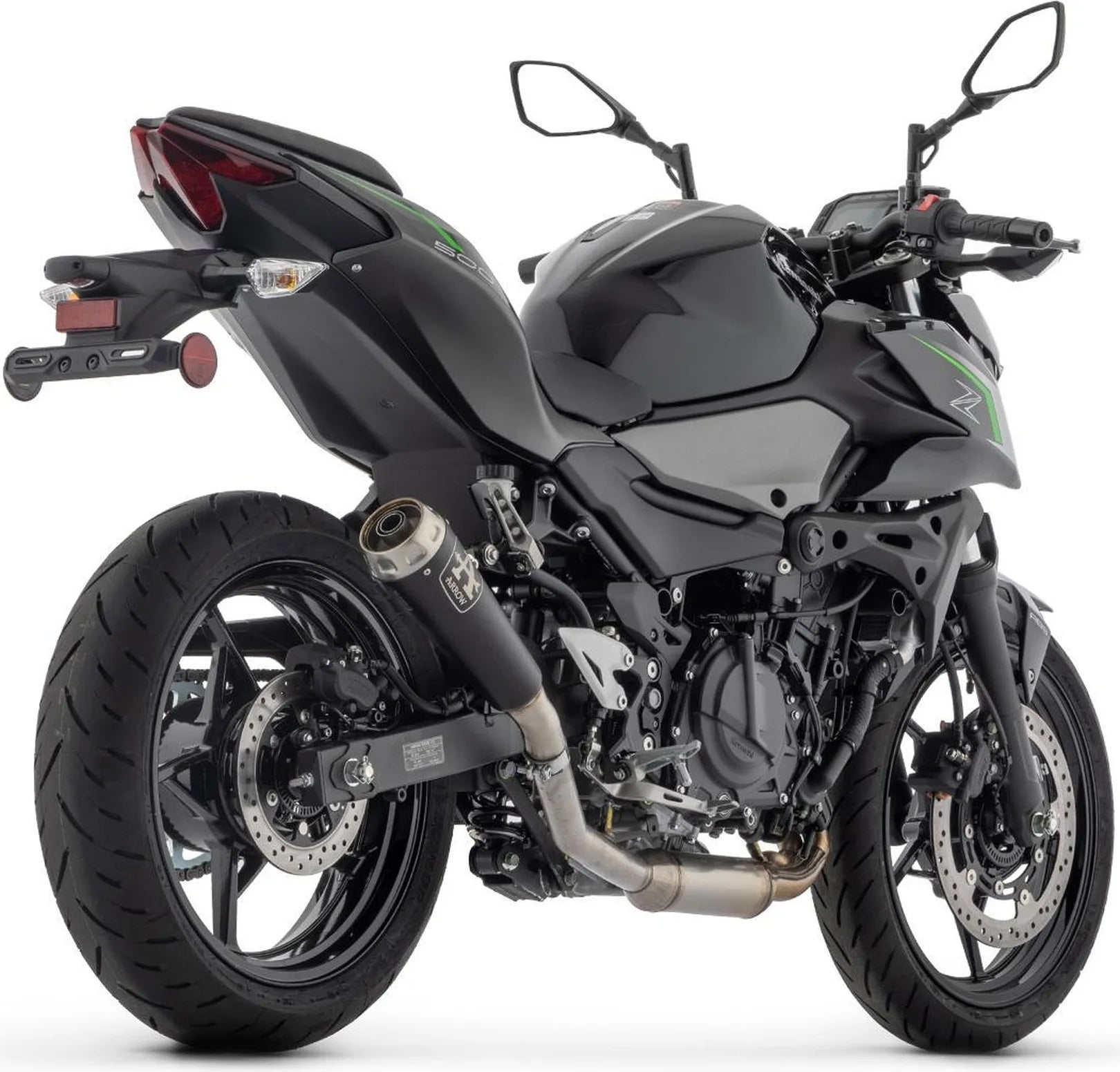 Complete Non-Catalytic Exhaust System With Sound Certification Pro-Race Black Nichrom - Arrow Special Parts Compatible With Kawasaki Z 500 (2024-2026)