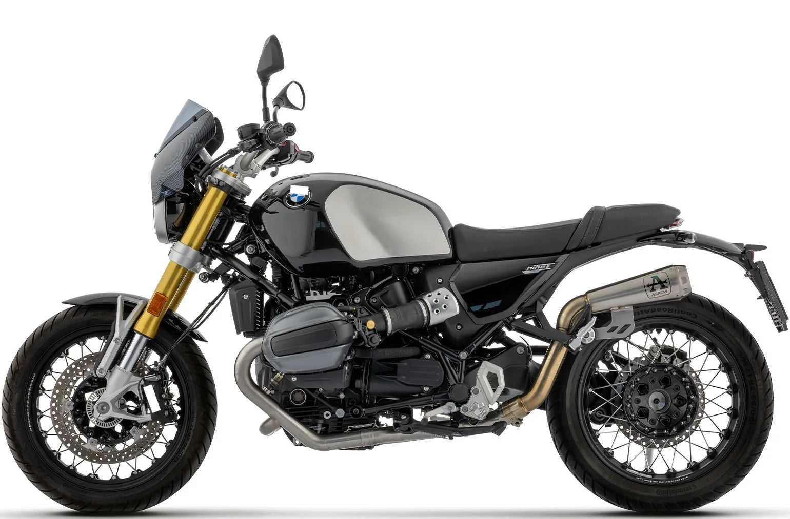 Complete Non-Catalytic Exhaust System With Sound Certification Pro-Race Titanium - Arrow Special Parts Compatible With Bmw R12 Nine T (2024-2026)