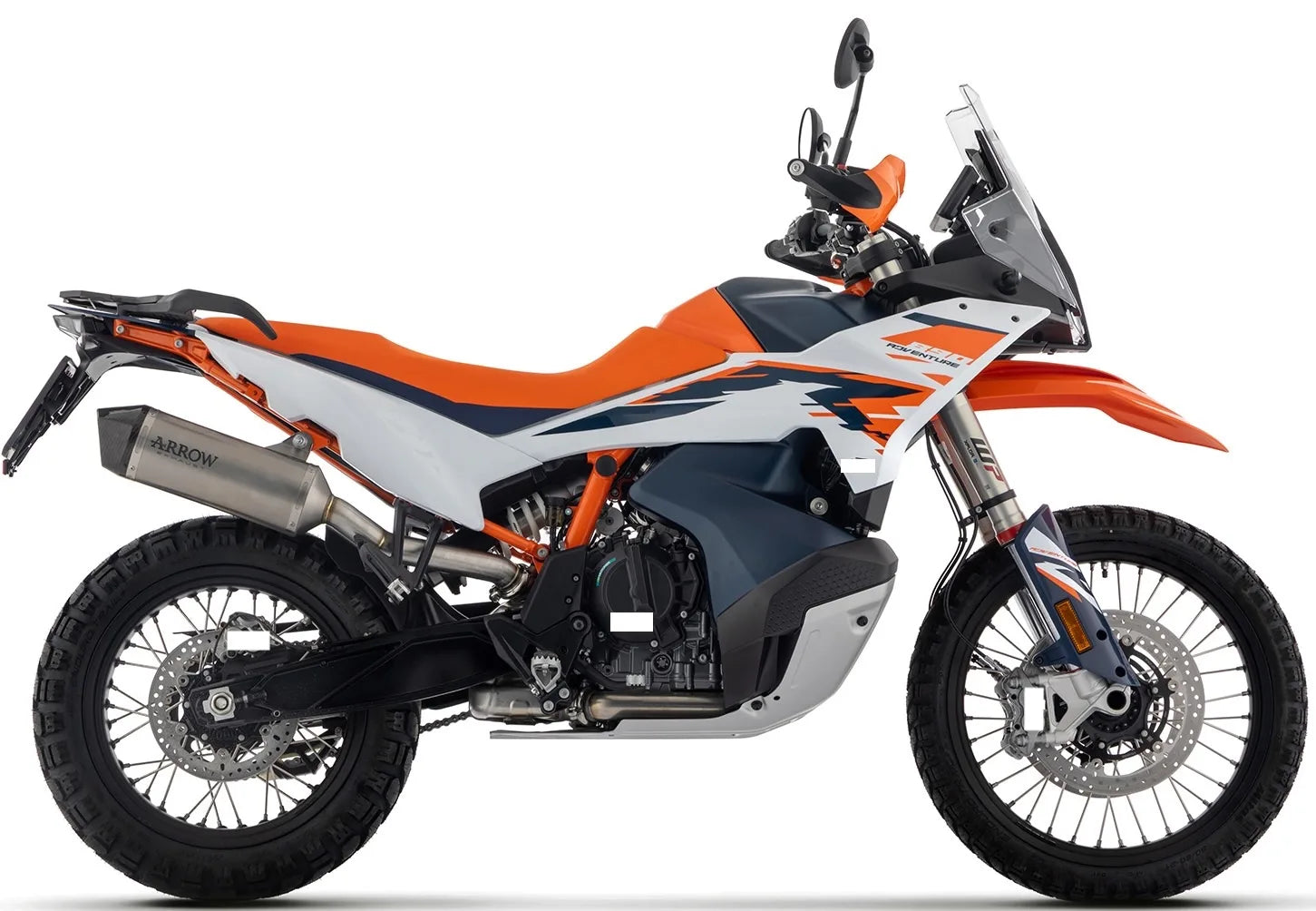 Exhaust Tip With Noise Certification Race-Tech Aluminium Carbon - Arrow Special Parts Compatible With Ktm 890 Smt (2023-2026)