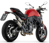 Exhaust Tip Without Sound Certification Round Titanium Body And Carbon Cap - Arrow Special Parts Compatible With Ducati Monster 890 V2 (2026)