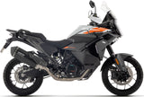 Complete Exhaust System Without Catalytic Converter And Without Sound Certification Sonora Black Aluminium Carby End Cap - Arrow Special Parts Compatible With Ktm 1390 Superadventure R (2025-2026)