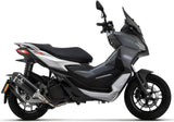 Complete Non-Catalytic Exhaust System With Sound Certification Urban Black Aluminium Stainless Steel Black - Arrow Special Parts Compatible With Aprilia Sr 200 Gt (2022-2024)