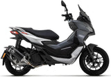 Complete Catalytic Exhaust System With Sound Certification Urban Black Aluminium Stainless Steel Black - Arrow Special Parts Compatible With Aprilia Sr 200 Gt (2022-2024)